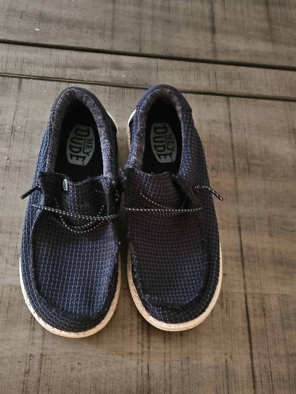 Hey Dude Kids Navy Slip-On Sneakers with White Soles